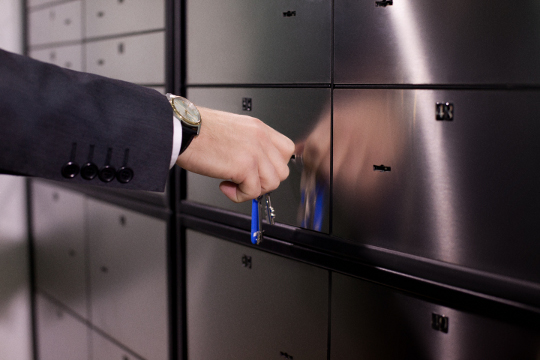 Rent of safe deposit boxes
